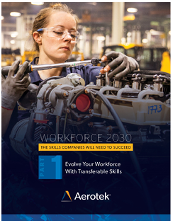 A cover of the first installment of the Workforce 2030: The Skills Companies Need to Succeed white paper series