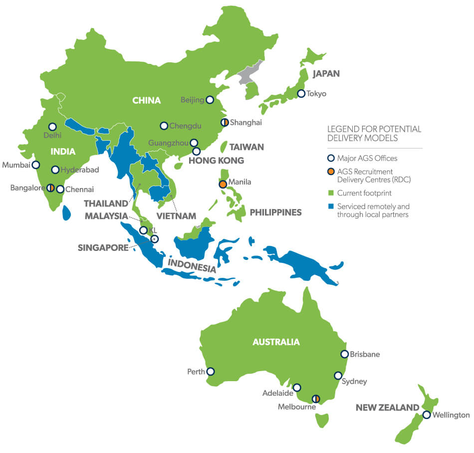 Allegis Global Solutions | APAC Map